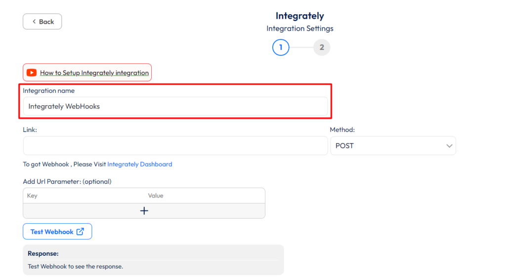 Integrately integration with bit form - set integration name