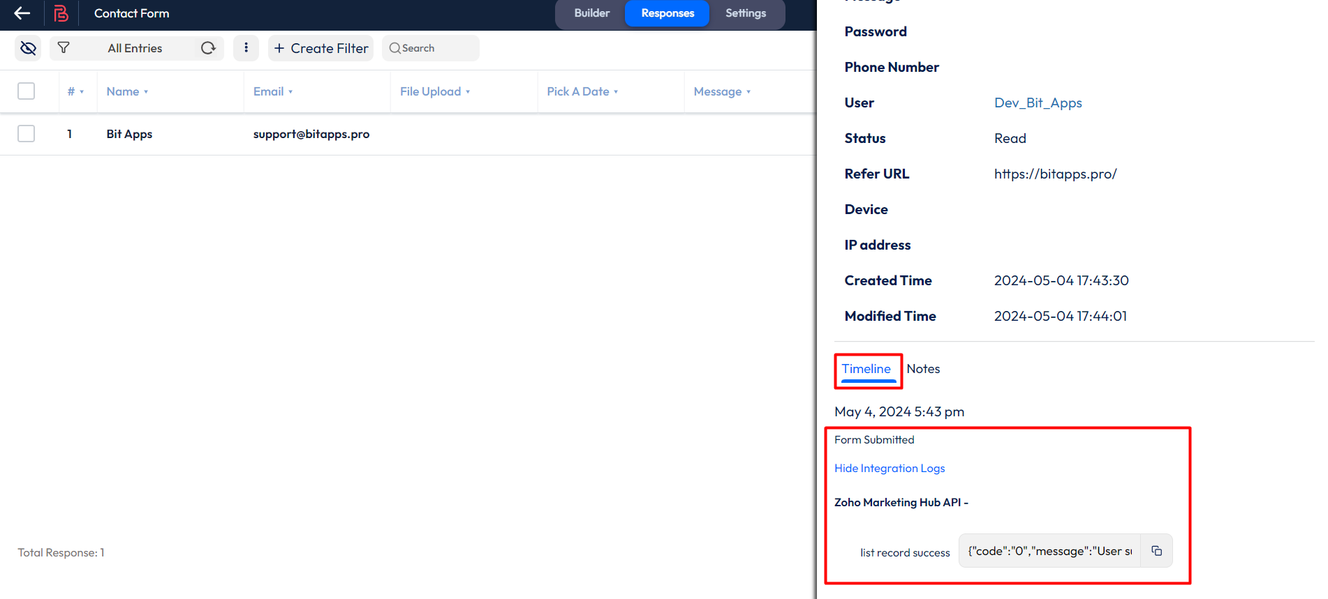 Zoho Marketing Automation Integration With Bit Form