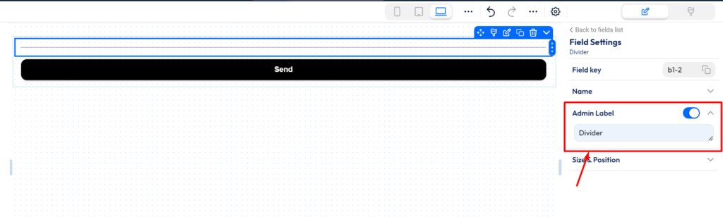 Divider Field Setup In Bit Form - Bit Form