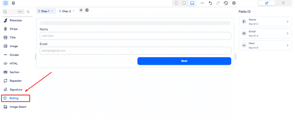 Bit form - rating field