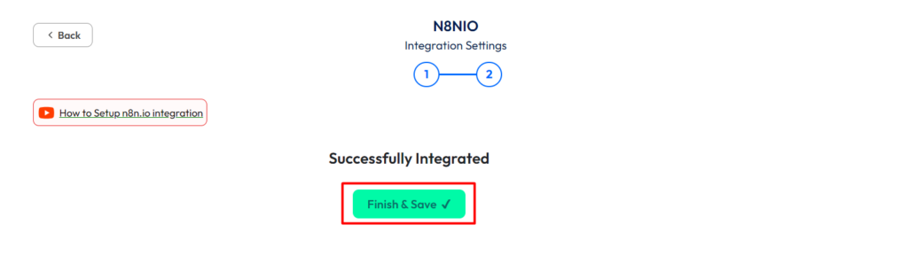 N8n integration with bit form -  finish and save