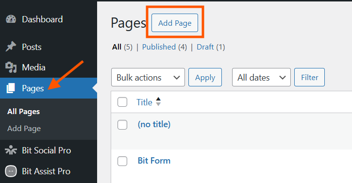 Kontaktformular mit Form Builder hinzufügen 