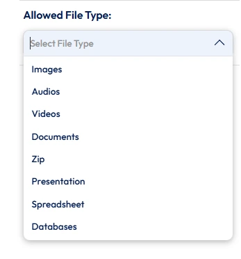 Datei-Upload-Feld konfigurieren