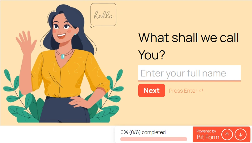Ein konversationelles Formular in WordPress mit Bit form erstellen