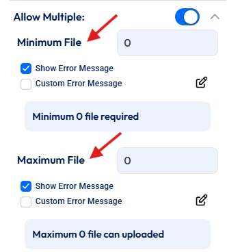 Datei-Upload-Feld konfigurieren
