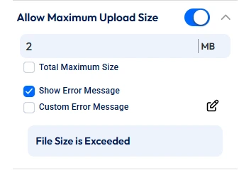 Datei-Upload-Feld konfigurieren