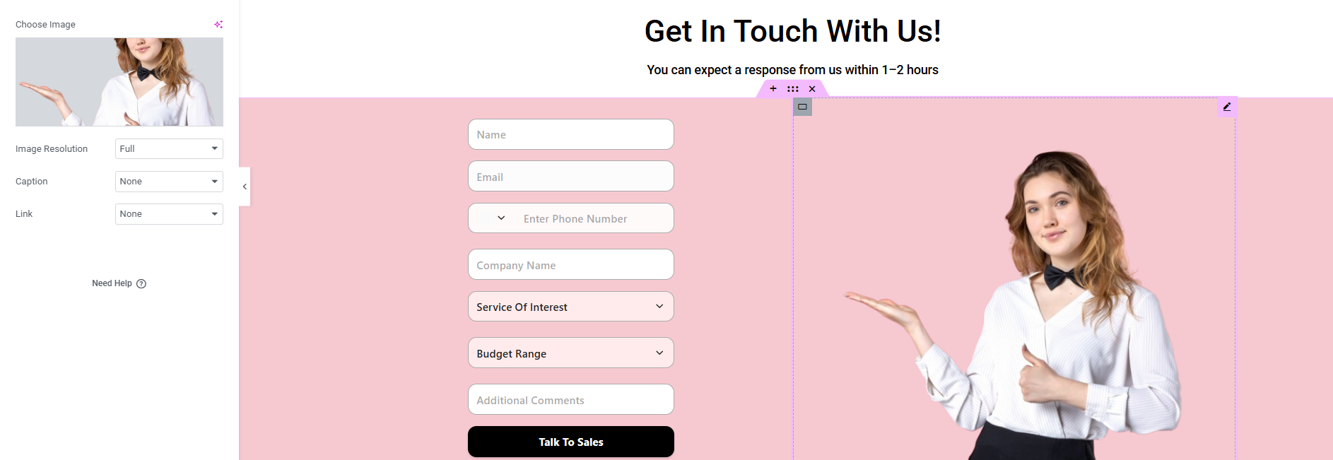 Bild zu Ihrer Kontaktseite hinzufügen
