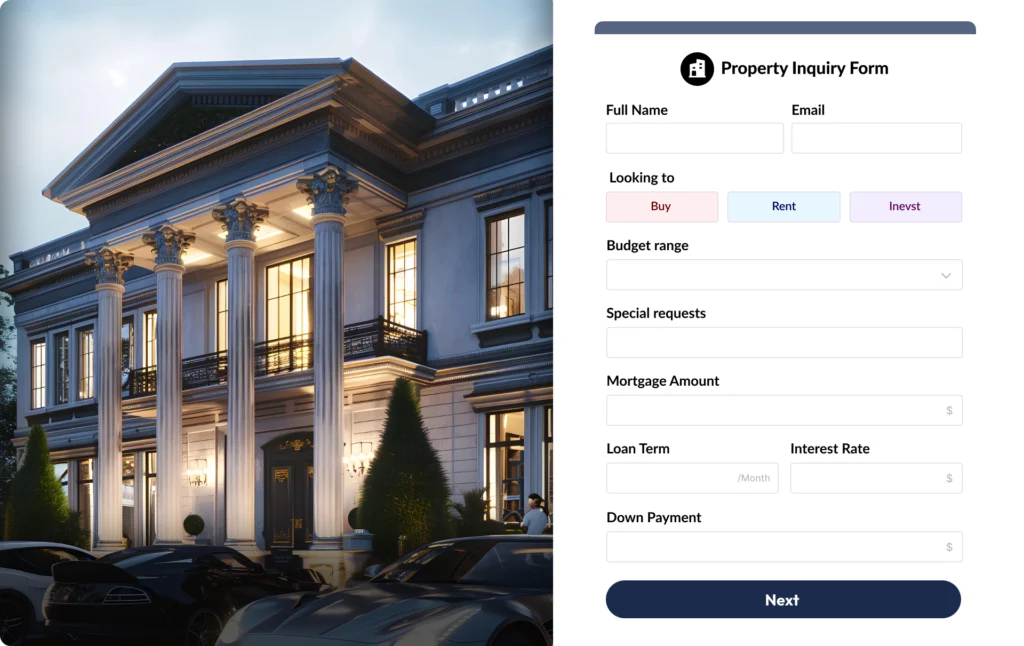 Anfrageformular für Immobilien 2