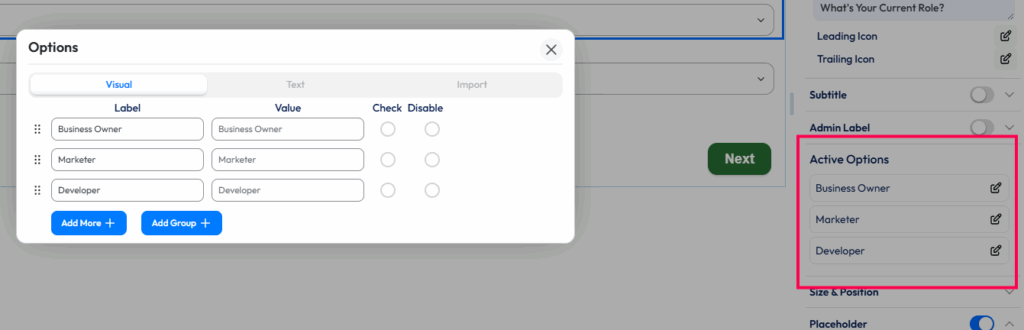 Optionen und Wert in Dropdown-Box hinzufügen