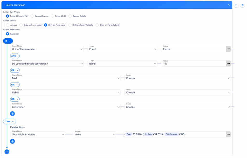 metrische Umrechnung