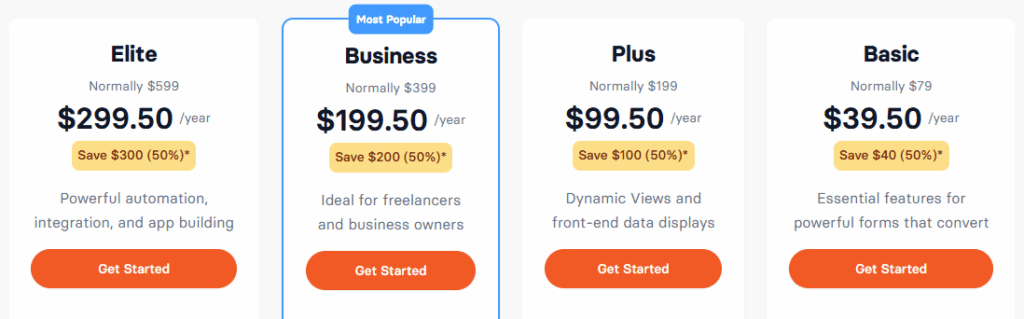 Formidable Forms Pricing