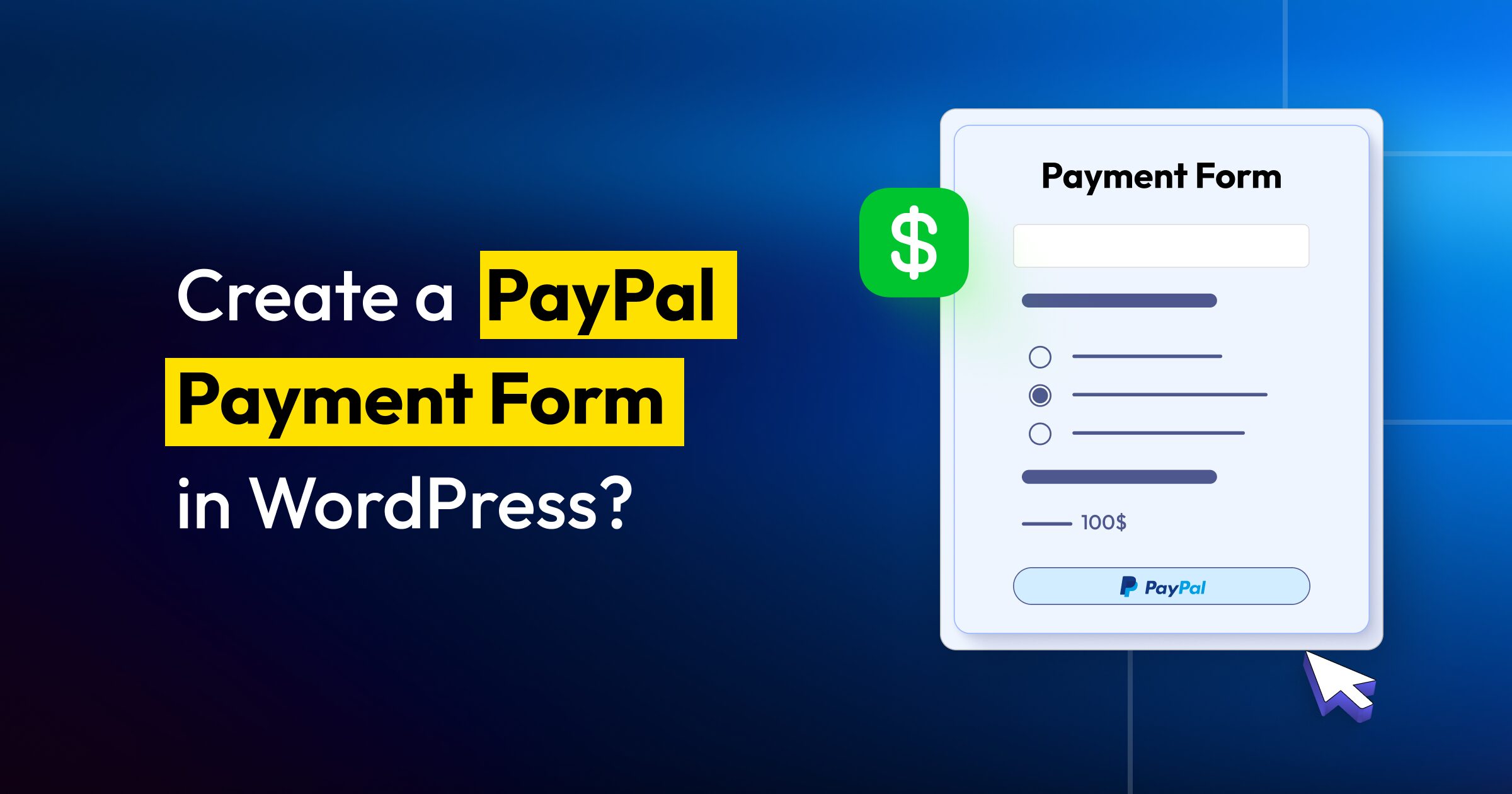 PayPal payment form