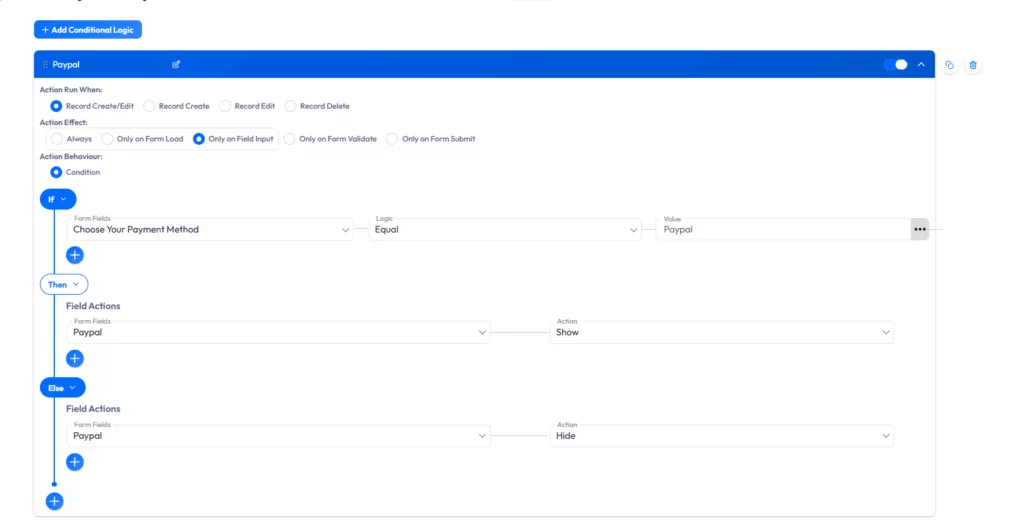 Bedingte Logik für PayPal
