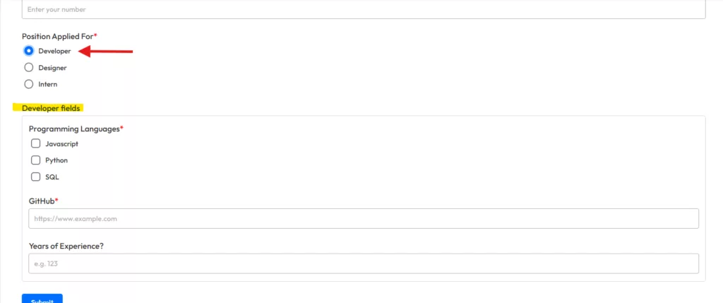 Group Related form Fields Together