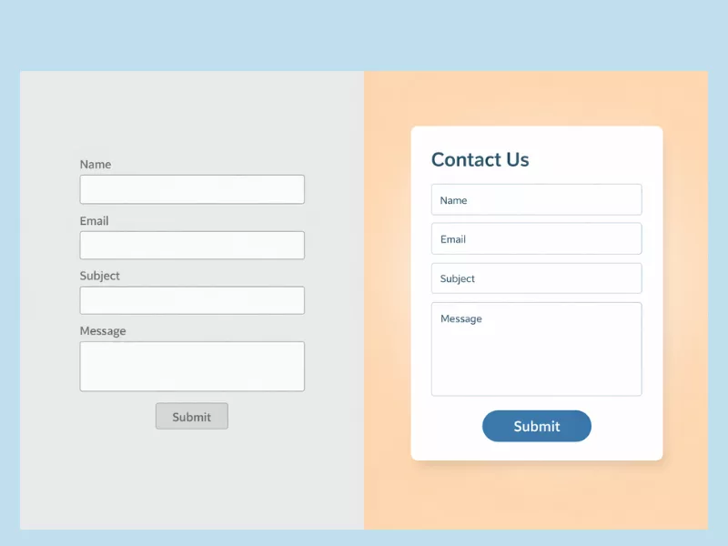 Not Designing or Styling the form