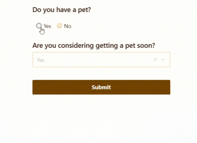 Conditional logic in Bit Form