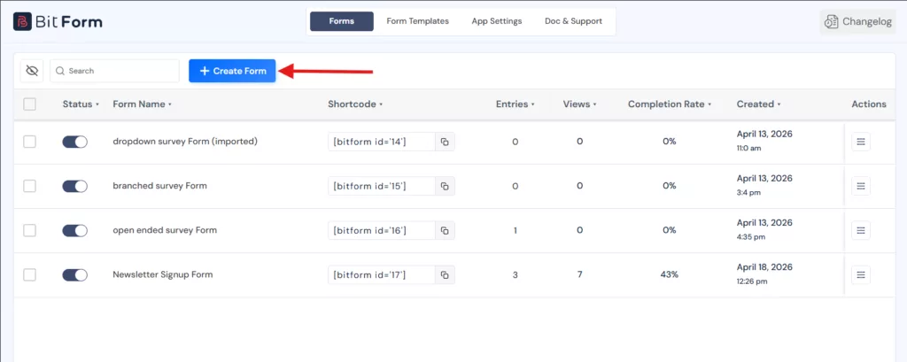 create a contact form