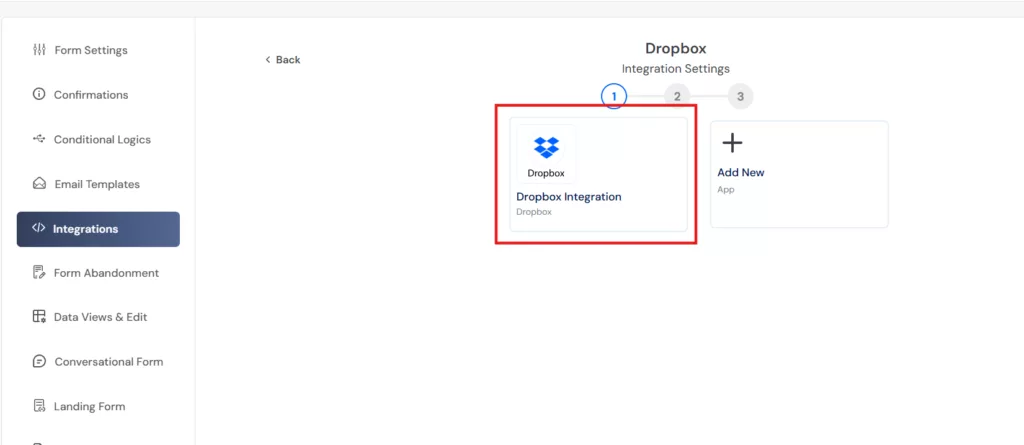 dropbox integration complete