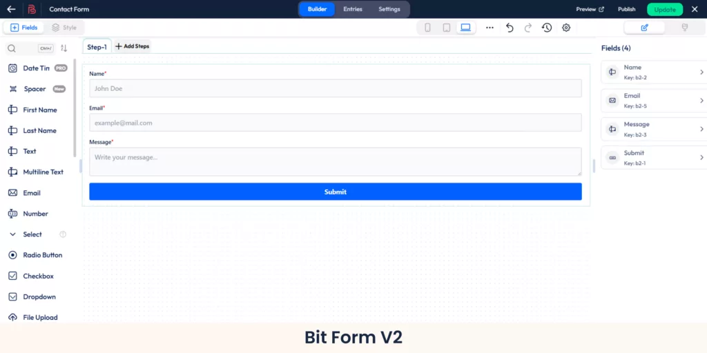 Bit Form V2 Builder