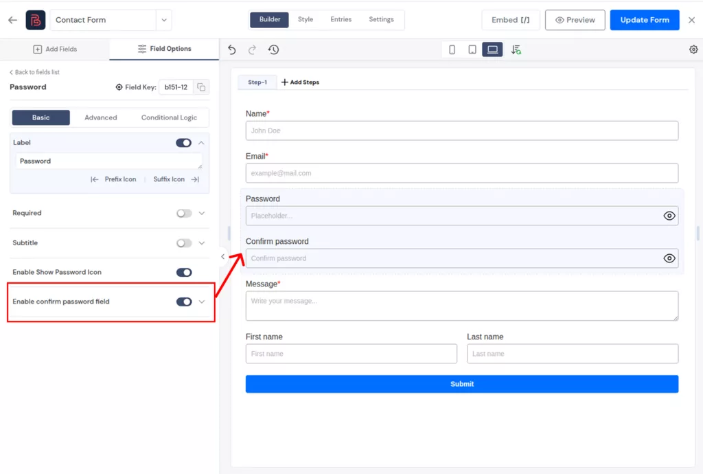 confirmation options 1