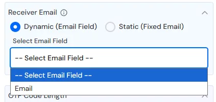 select reciever email 1
