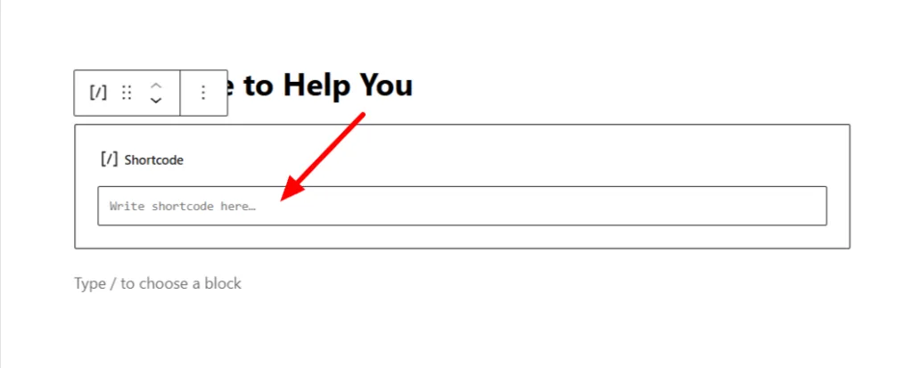 publish the form using shortcode